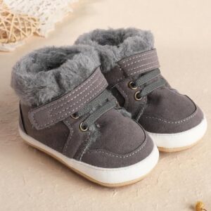 Baby Boys Girls High Top Ankle PU Leather Sneakers Soft Rubber Sole Infant Moccasins Newborn Oxford Loafers Anti-Slip Toddler Wedding Uniform Dress Shoes - Image 3