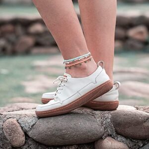 FANCY SHINY String Ankle Bracelets Waterproof Rope Anklets Braided Beach Boho Coin Anklets Cute Friendship Foot Jewelry for Women - Image 3