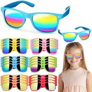 JOYIN 12 Pcs Kids Sunglasses Party Favors bulk, Neon Sunglasses with UV Protection for Children. Pool Party Favors, Goody Bags for kids Birthday