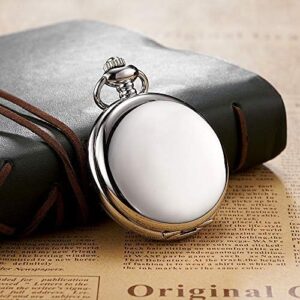 Set of 2 Classic Pocket Watch with Chain for Men and Women - Image 6