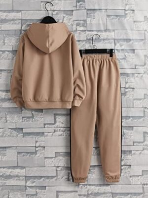 SOLY HUX Boy's 2 Piece Outfit Drop Shoulder Pullover Sweatshirt and Jogger Sweatpants Hoodie & Pants Set - Image 2