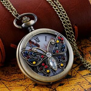 Men's Pocket Watch, Arabic Digital Dial Pocket Watches with Chain for Men - Image 3