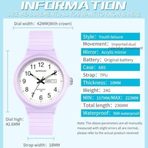 Women's Watch Waterproof Ladies Watches Sport Wrist Watch Nurse Analog Simple Minimalist Casual Watch Dress Wristwatch with Day Date White Black Pink Gold Green Purple - Image 6