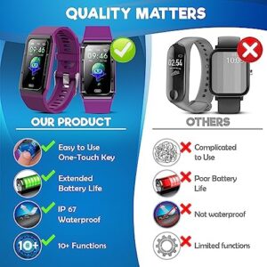 Inspiratek Kids Fitness Tracker for Girls and Boys (Age 5-16) - Waterproof Fitness Watch for Kids with Heart Rate Monitor, Sleep Monitor, Calorie Counter and More- Kids Activity Tracker (Purple) - Image 5