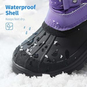 DREAM PAIRS Boys Girls Snow Boots Water-Resistant Outdoor Warm Cozy Anti-Slip Mid Calf Faux Fur Lining Insulated Winter Shoes for Little/Big Kids - Image 2