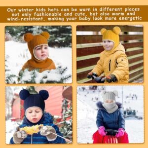 Baby Winter Hat Scarf Set 2 Pack, Toddler Beanie Hats Girl Boy with Neck Warmer, Beanie for Kids Knit Warm for Cold Weather - Image 7