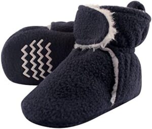 Hudson Baby Unisex Baby Cozy Fleece and Faux Sherpa Booties