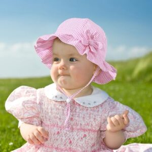 Baby Girl Wide Brim Bucket Hats with UPF 50+ Outdoor Adjustable Beach Hat with Sun Hat - Image 2