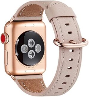 WFEAGL Compatible with Apple Watch Band 41mm 40mm 38mm 45mm 46mm 44mm 42mm Women, Top Genuine Leather Band Replacement Strap for iWatch Band Series SE SE2 10 9 8 7 6 5 4 3 2 1