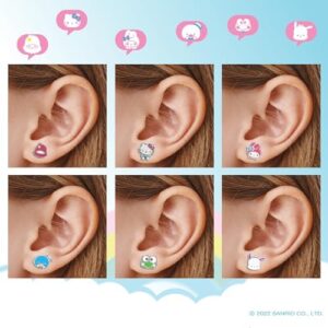 Sanrio Hello Kitty Stud Earrings Pack of 12 Pairs - Official License Hello Kitty and Friends Earrings - Image 5