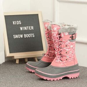 DREAM PAIRS Boys Girls Snow Boots Water-Resistant Outdoor Warm Cozy Anti-Slip Mid Calf Faux Fur Lining Insulated Winter Shoes for Little/Big Kids - Image 6