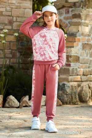 GRACE KARIN Girls 2 Piece Pant Sets Long Sleeve Sweatshirt Hoodie and Sweatpants Outfits Size 5-14 Years - Image 3