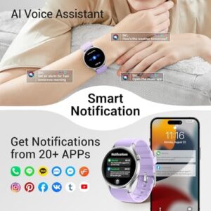 Fitpolo Smart Watch for Women,1.3" AMOLED Touchscreen Fitness Tracker, Make/Answer Calls, Heart Rate SpO2 Monitor, IP68 Waterproof, Sleep & Activity Tracking Smartwatch for Android Phones iPhone - Image 5