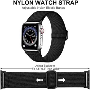 Adorve Stretchy Solo Loop Compatible with Apple Watch Ultra Band 49mm 46mm 45mm 44mm 42mm 38mm 40mm 41mm Men Women, Soft Nylon Elastic Braided Strap for iWatch Ultra 2, Series 10/9/8/7/6/5/4/3/2/1 SE - Image 3