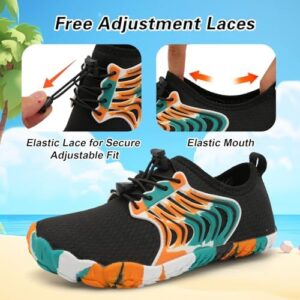 BARERUN Kids Water Shoes Boys Girls Barefoot Aqua Socks Quick Dry Breathable Sports Aqua Athletic Sneakers Wide Toe Adjustable Lightweight Beach Swim Pool Shoes - Image 4