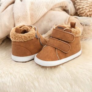 Baby Boys Girls Shoes Infant High-Top Ankle Sneakers Non-Slip Soft Sole Toddler Prewalker Newborn First Walkers Crib Shoes - Image 4