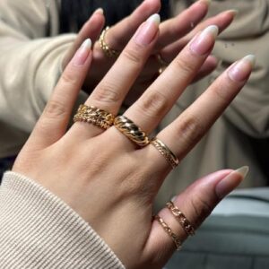 YEEZII 68 Pcs Gold Knuckle Rings Set for Women, Stackable Rings Boho Joint Finger Midi Rings Silver Hollow Carved Crystal Stacking Rings Pack for Gift - Image 7