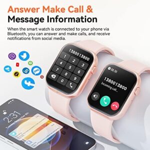 Hwagol Smart Watch (Answer/Make Call) 1.85inch Fitness Tracker, DIY Dials/Pedometer/Calories/Multiple Sport Modes/Voice Assistant, Smart Watches for Men Women Android iOS Phones - Image 3