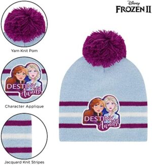 Disney Frozen Girls Toddler Winter, Scarf and Mittens 2-4 Or Frozen Elsa & Anna Hat, Scarves and Kids Gloves Sets 4-7 - Image 3