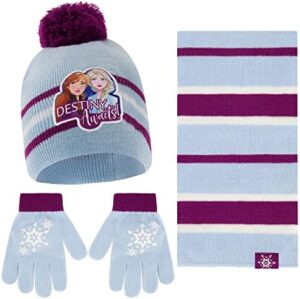 Disney Frozen Girls Toddler Winter, Scarf and Mittens 2-4 Or Frozen Elsa & Anna Hat, Scarves and Kids Gloves Sets 4-7