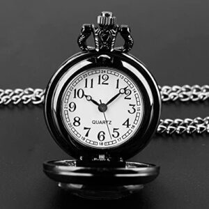 Retro Yang and Yin Dragon Design Glass Dome Quartz Pocket Watches for Women Men Watch Unique Pendant Necklace Jewelry Gifts - Image 7