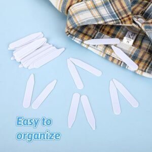 30 PCS Dress Shirt Collar Stays, 2.2" Plastic Collar Stays for Men's Shirts Collar Tabs for Men's Dress Shirts White Shirt Collar Inserts Shirt Collar Stays Set for Men - Image 5