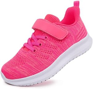 Toandon Girls Boys Kids Lightwight Breathable Athletic Sport Sneakers