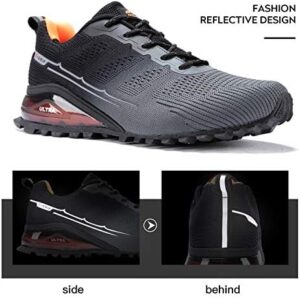 Kricely Men's Trail Running Shoes Fashion Walking Hiking Sneakers for Men Tennis Cross Training Shoe Outdoor Snearker Mens Casual Workout Footwear - Image 6