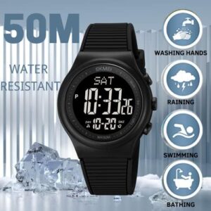 CakCity Digital Watch for Women Waterproof Stopwatch Sports Watches for Mens and Womens Unisex Outdoor Rubber Strap Multifunction Wristwatch with Luminous Display - Image 4