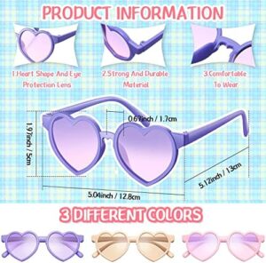 Zhengmy 9 Pairs Kids Sunglasses Round Flower Heart Shaped Sunglasses for Toddler Girl Boy Baby Cute Glasses for Party - Image 4