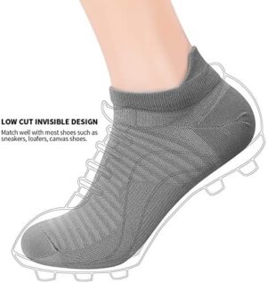 Compression Running Ankle Socks Low Cut(6 Pairs) for Men & Women - Image 6