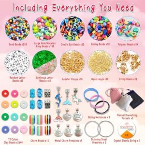 leitait Girls Toys Bracelet Making Kit -3400pcs Beads for Charm Jewelry Making Kit Supplies, Unicorn/Mermaid Crafts Birthday Christmas Gifts for Girls Ages 5 6 7 8 9 10 11 12 Years Old - Image 4