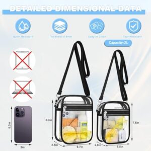 Clear Bag for Stadium Events Small Clear Purse Mini Clear Stadium Bag Sport Fan handbags for Sport Concert Work Travel - Image 2