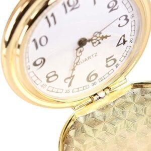 Set of 2 Classic Pocket Watch with Chain for Men and Women - Image 5