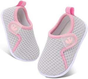 FEETCITY Baby Shoes Boys Girls First Walking Shoes Infant Sneakers Crib Shoes Breathable Lightweight Slip On Shoes