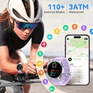 Fitpolo Smart Watch for Women,1.3" AMOLED Touchscreen Fitness Tracker, Make/Answer Calls, Heart Rate SpO2 Monitor, IP68 Waterproof, Sleep & Activity Tracking Smartwatch for Android Phones iPhone - Image 6