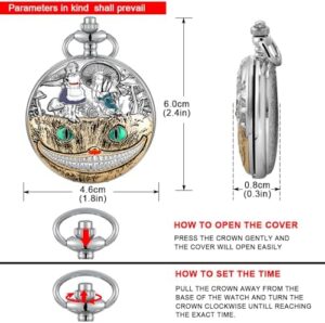 Nostalgia Movie Theme Design Alloy Quartz Pocket Watch with Chain Necklace Pendant & Gift Box - Image 7