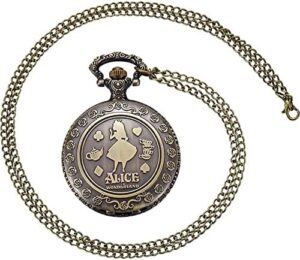 Nostalgia Movie Theme Design Alloy Quartz Pocket Watch with Chain Necklace Pendant & Gift Box - Image 2