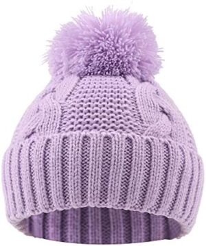 JANGANNSA Winter Knit Baby Hat Twist Warm Beanie for Boys Girls Infant Toddler Baby Beanie with Pompom - Image 2