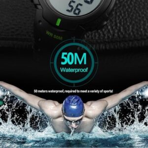 CakCity Mens Digital Sports Watch LED Screen Large Face Military Watches for Men Waterproof Casual Luminous Stopwatch Alarm Simple Army Watch - Image 3