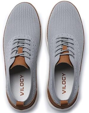 VILOCY Men's Casual Dress Sneakers Oxfords Business Mesh Breathable Walking Shoes Tennis Comfortable - Image 3