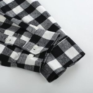 PJ PAUL JONES Mens Flannel Plaid Shirt Casual Long Sleeve Button Down Shirts with Pockets - Image 3