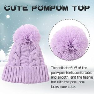 JANGANNSA Winter Knit Baby Hat Twist Warm Beanie for Boys Girls Infant Toddler Baby Beanie with Pompom - Image 5