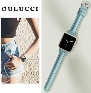 OULUCCI Leather Bands Compatible Apple Watch Bands For Women 38mm 40mm 41mm 42mm 44mm 45mm 46mm 49mm, Top Grain Leather Band Replacement Strap for iWatch Ultra SE SE2 Series 10 9 8 7 6 5 4 3 2 1 - Image 8