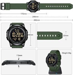 GOLDEN HOUR Ultra-Thin Minimalist Sports Waterproof Digital Watches Men with Wide-Angle Display Rubber Strap Wrist Watch for Men Women - Image 4