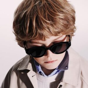 HJSTES Kids Cat Eye Sunglasses for Girls Boys Children Polarized Folding Sunglasses Foldable TR90 Frame - Image 2