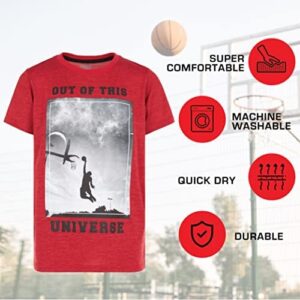 Boys T Shirts - Youth Big Kids Active Athletic Workout Sports Basketball Graphic Short Sleeve Top 4 Pack - Image 3