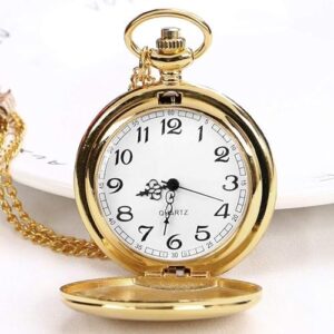 Set of 2 Classic Pocket Watch with Chain for Men and Women - Image 7