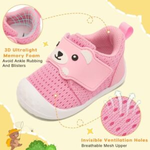 FEETCITY Baby Walking Shoes Wide Baby Shoes Boys Girls Infant Sneakers Crib Shoes Breathable Toddler Barefoot Shoes Slip On Shoes - Image 4