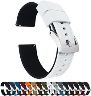 BARTON Elite Silicone Watch Bands - Quick Release - Choose Strap Color & Buckle Color (Stainless Steel, Black PVD or Gunmetal Grey) - 18mm, 20mm, 22mm & 24mm Watch Straps - Image 2